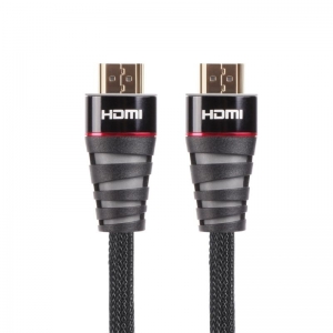 CABLE HDMI VCOM HDMI 19 MALE TO HDMI MALE 2.0V NYLON BRAID BLK 5MTR